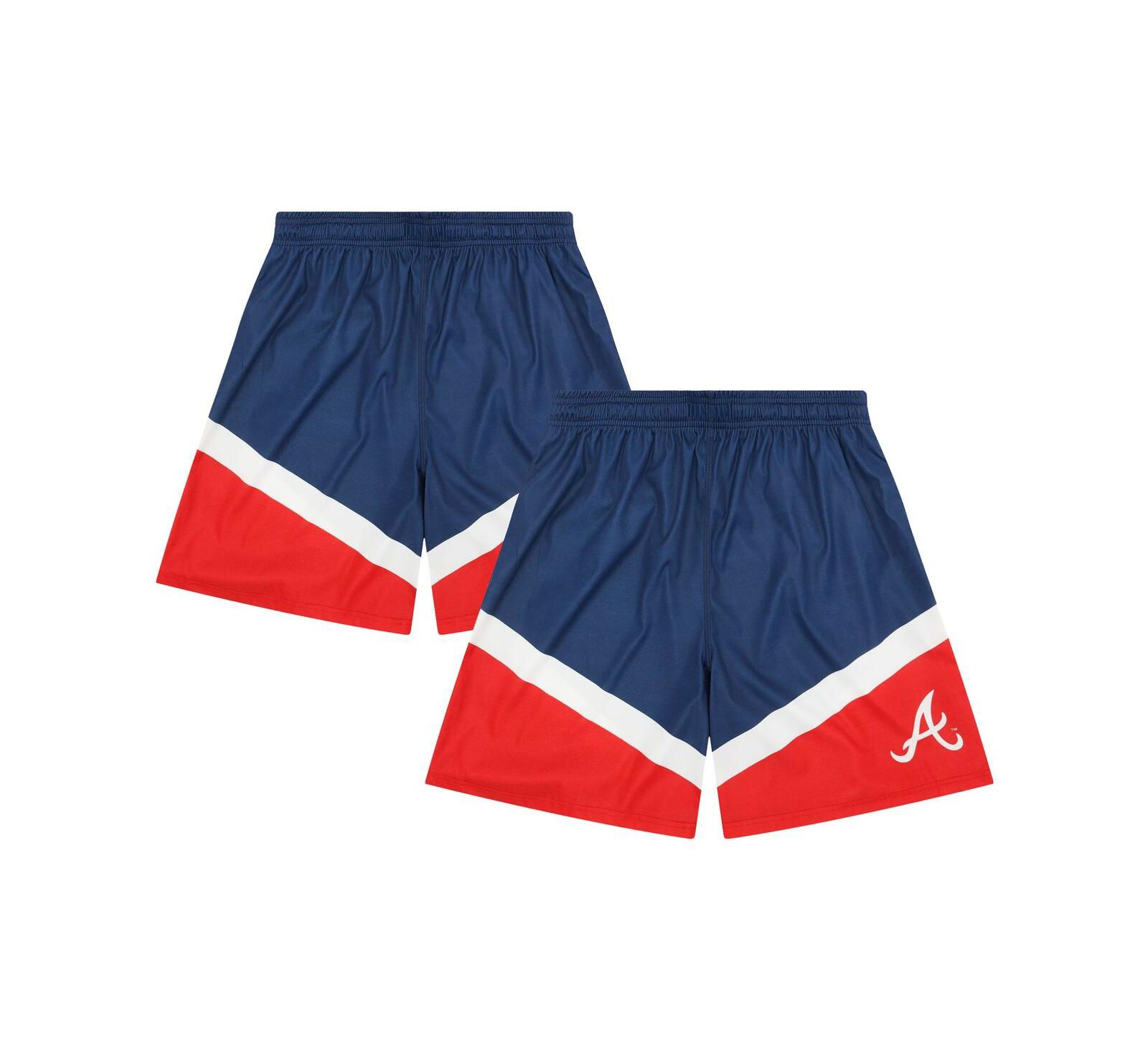 FOCO Men's Navy/Red Atlanta Braves Color Blocked Shorts