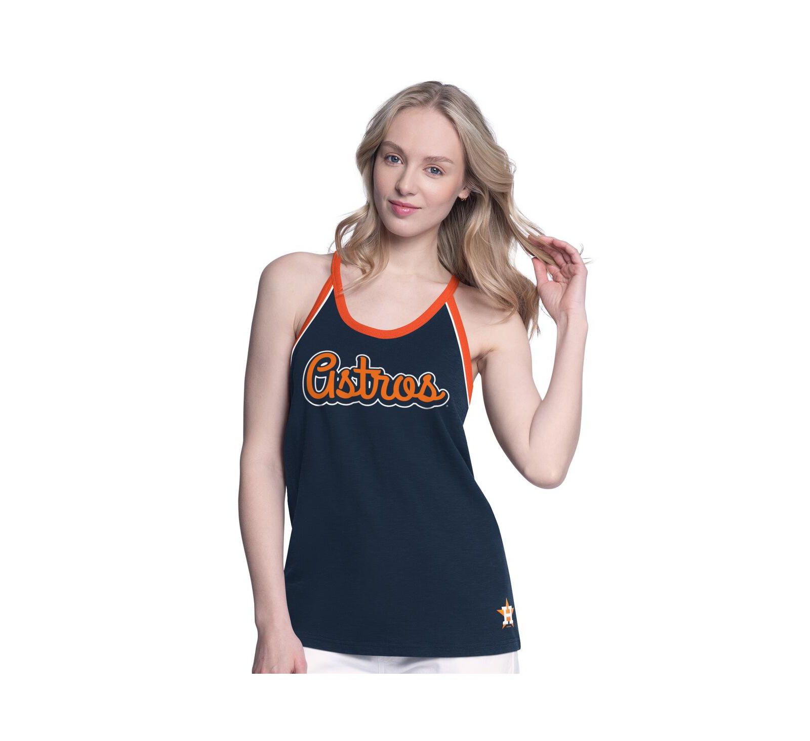 Женский майка-топ G-III 4Her by Carl Banks Navy Houston Astros Curveball Racerback