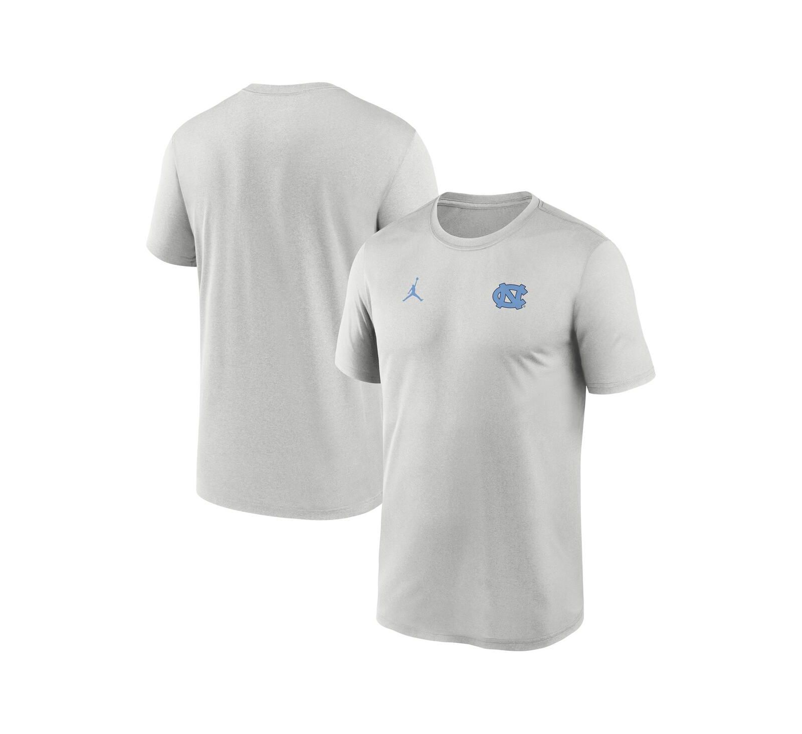 Jordan Мужской Gray North Carolina Tar Heels 2025 Sideline Small Logo Legend Performance T-Shirt