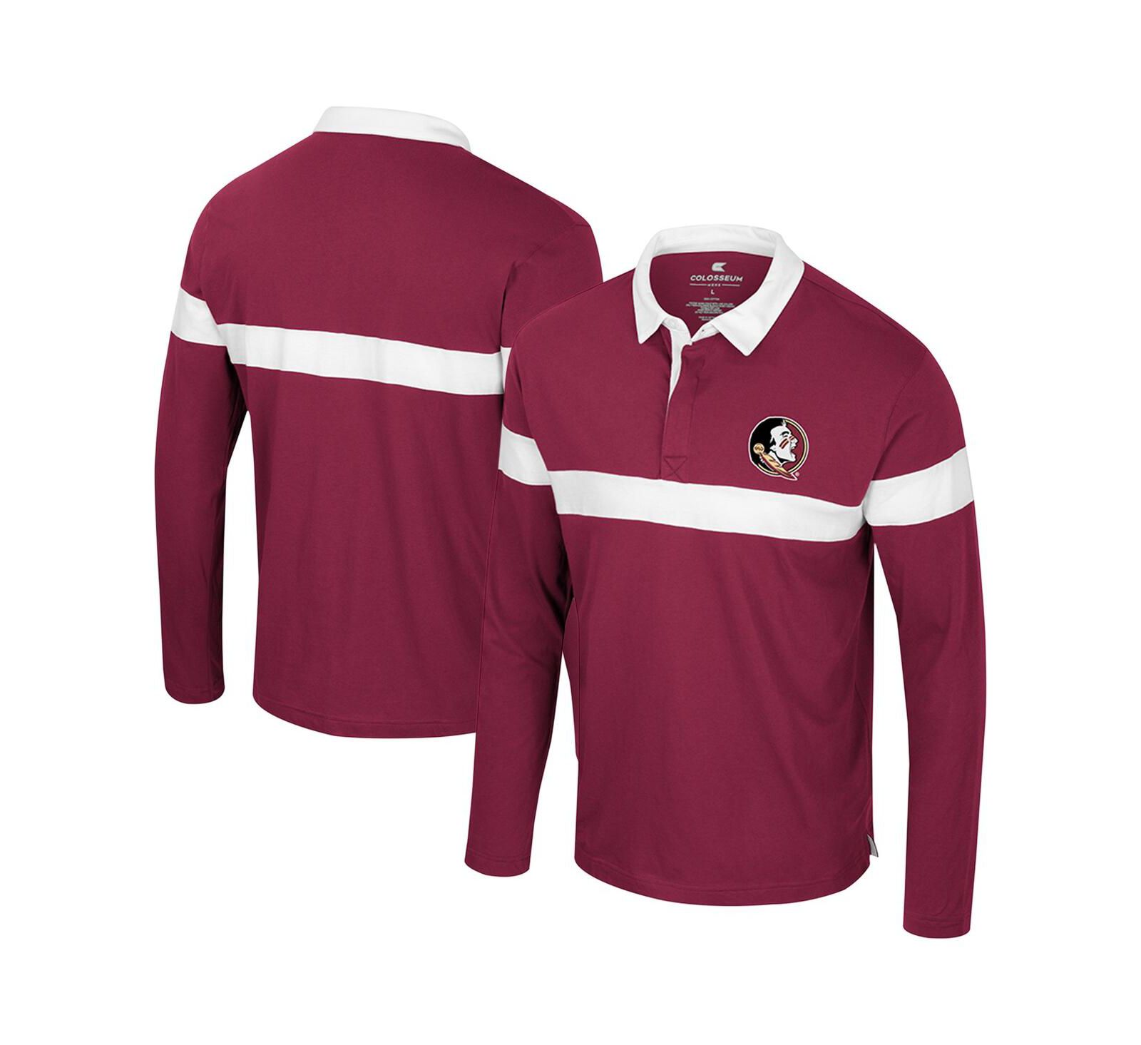 Colosseum Men's Garnet Florida State Seminoles Too Cool for School Long Sleeve Polo Shirt