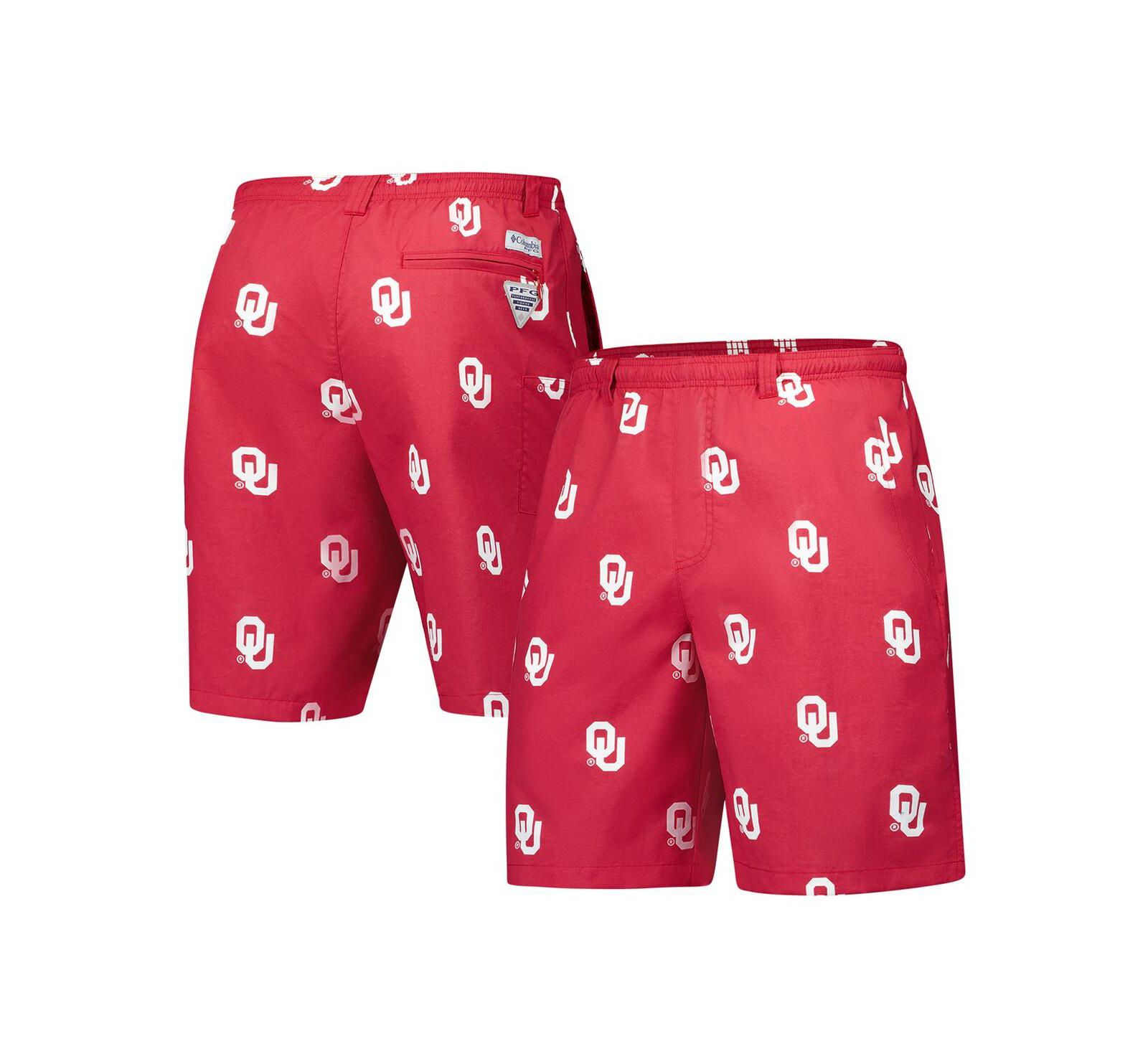 Columbia Men's Crimson Oklahoma Sooners PFG Backcast III Omni-Shade Shorts