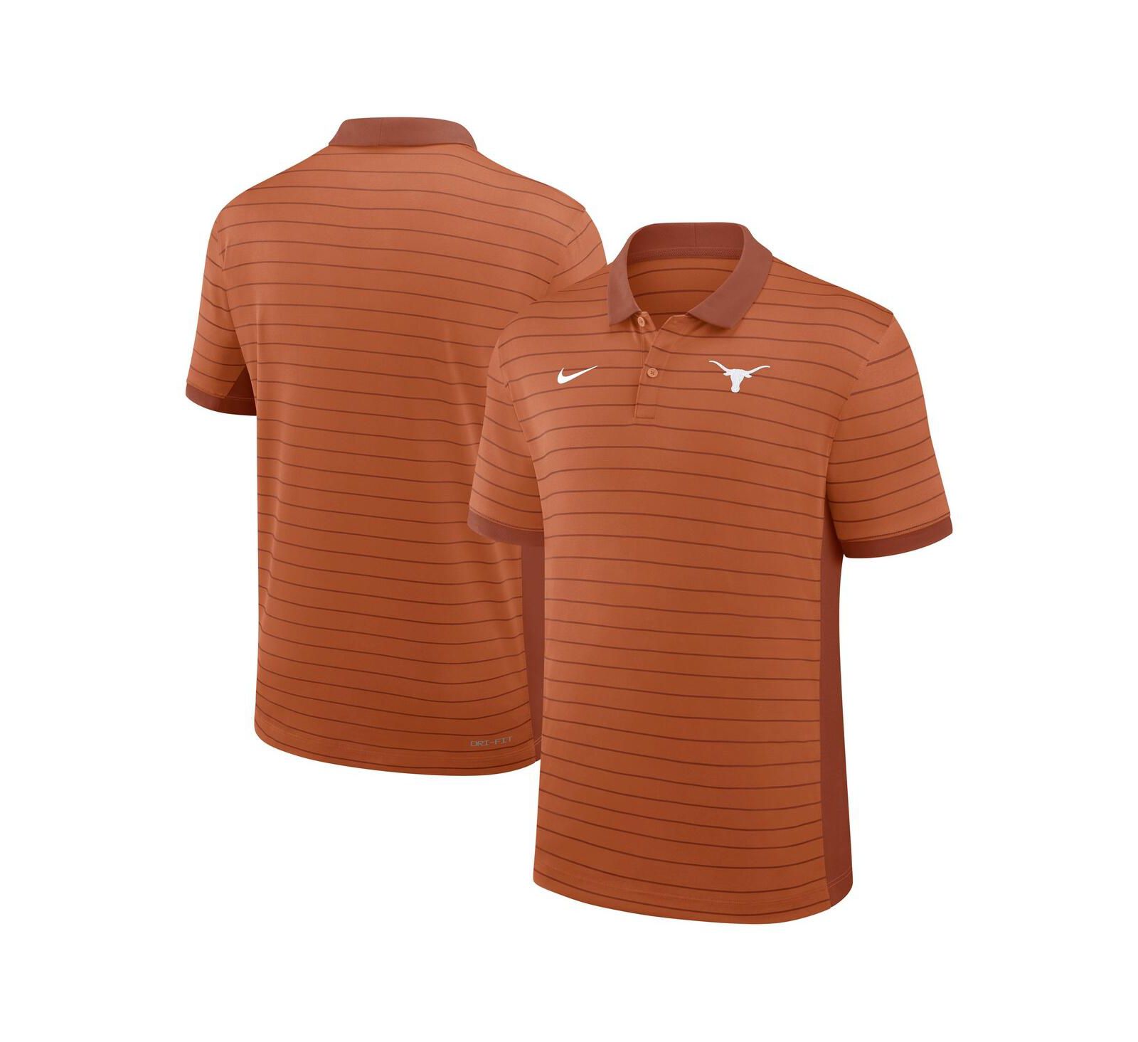 Мужская спортивная рубашка-поло Nike Texas Orange Texas Longhorns 2025 Early Season Coaches Sideline Victory Stripe