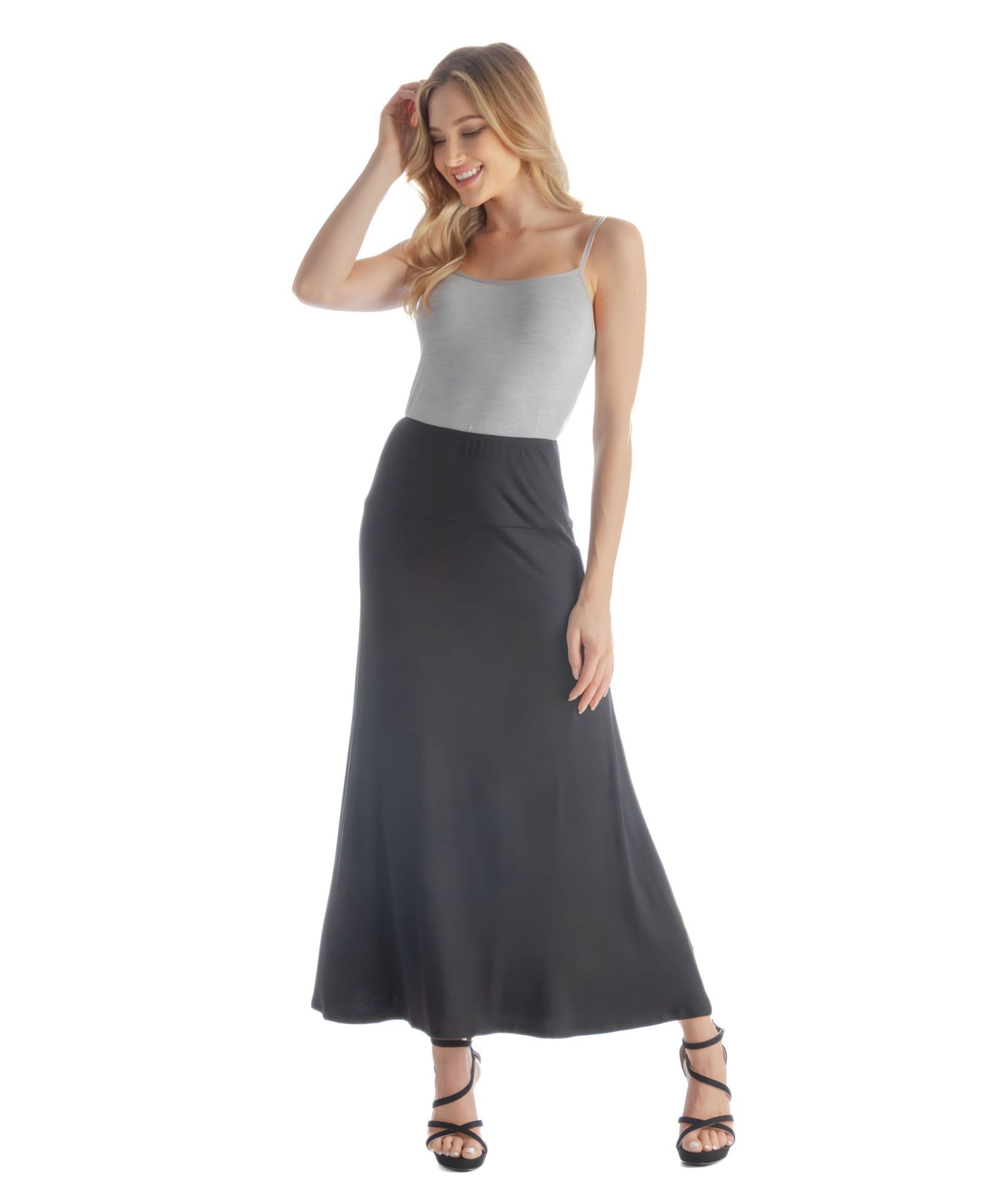 Детская макси-юбка Petite с эластичным поясом 24seven Comfort Apparel однотонная