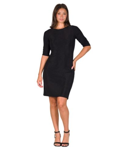 Женское мини-платье 24seven Comfort Apparel Petite Shimmer Bodycon с рукавом длиной до локтя