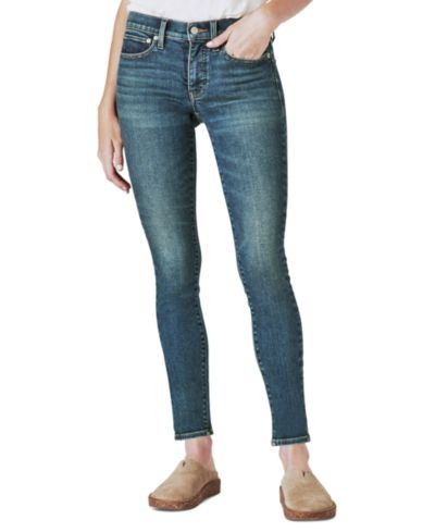 Джинсы Lucky Brand Women's Ava Mid-Rise Ripped Skinny Jeans
