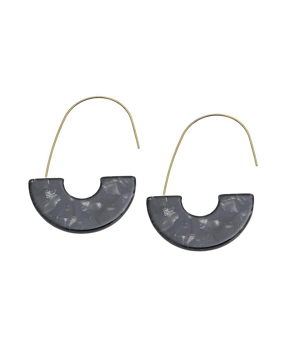 SOHI Women's Marble Hoop Earrings