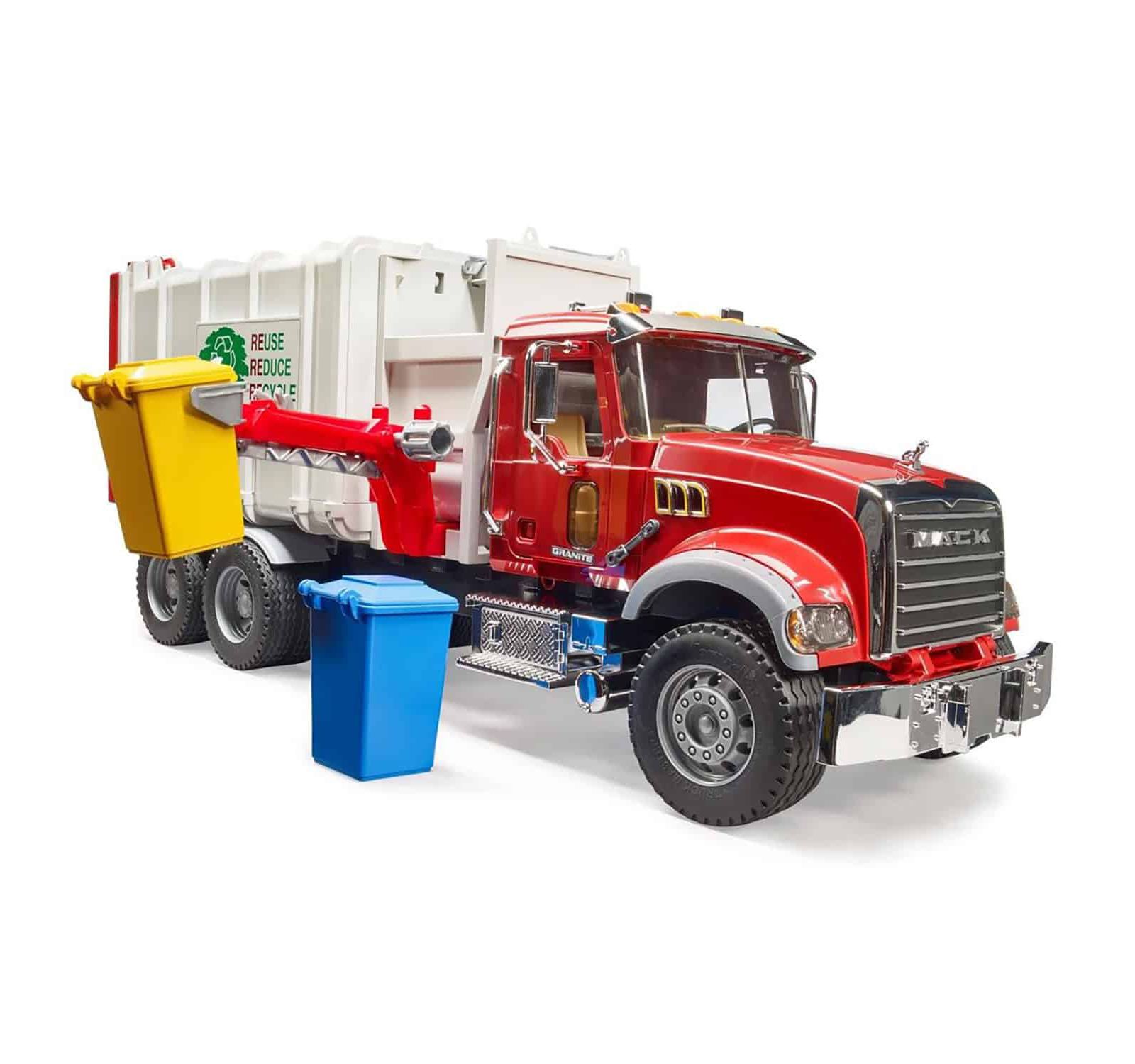 Bruder 1/16 MACK Granite боковой самосвал для сбора мусора