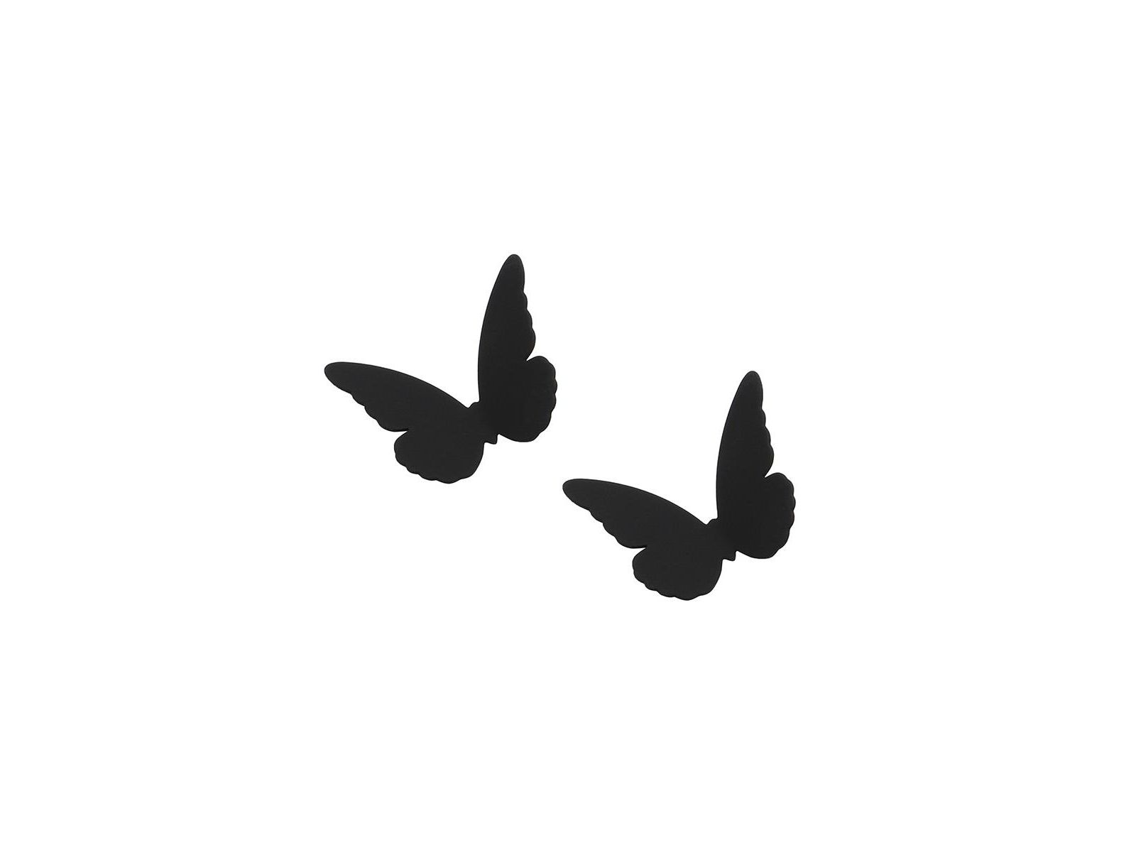 Женские серьги-гвоздики SOHI Black Minimal Butterfly