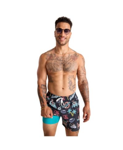 Chubbies Мужские плавательные шорты Miami Dolphins The Neon Lined Classic черного цвета 5.5"