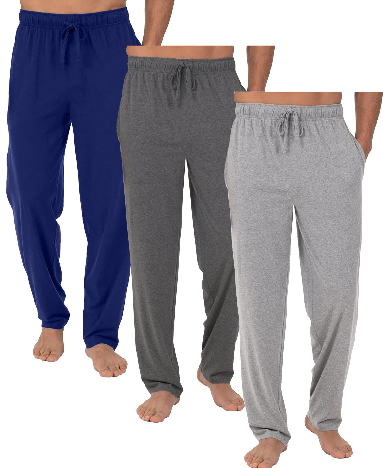 Galaxy By Harvic Men's 3-Pack Modern Fit Classic Lounge Pants