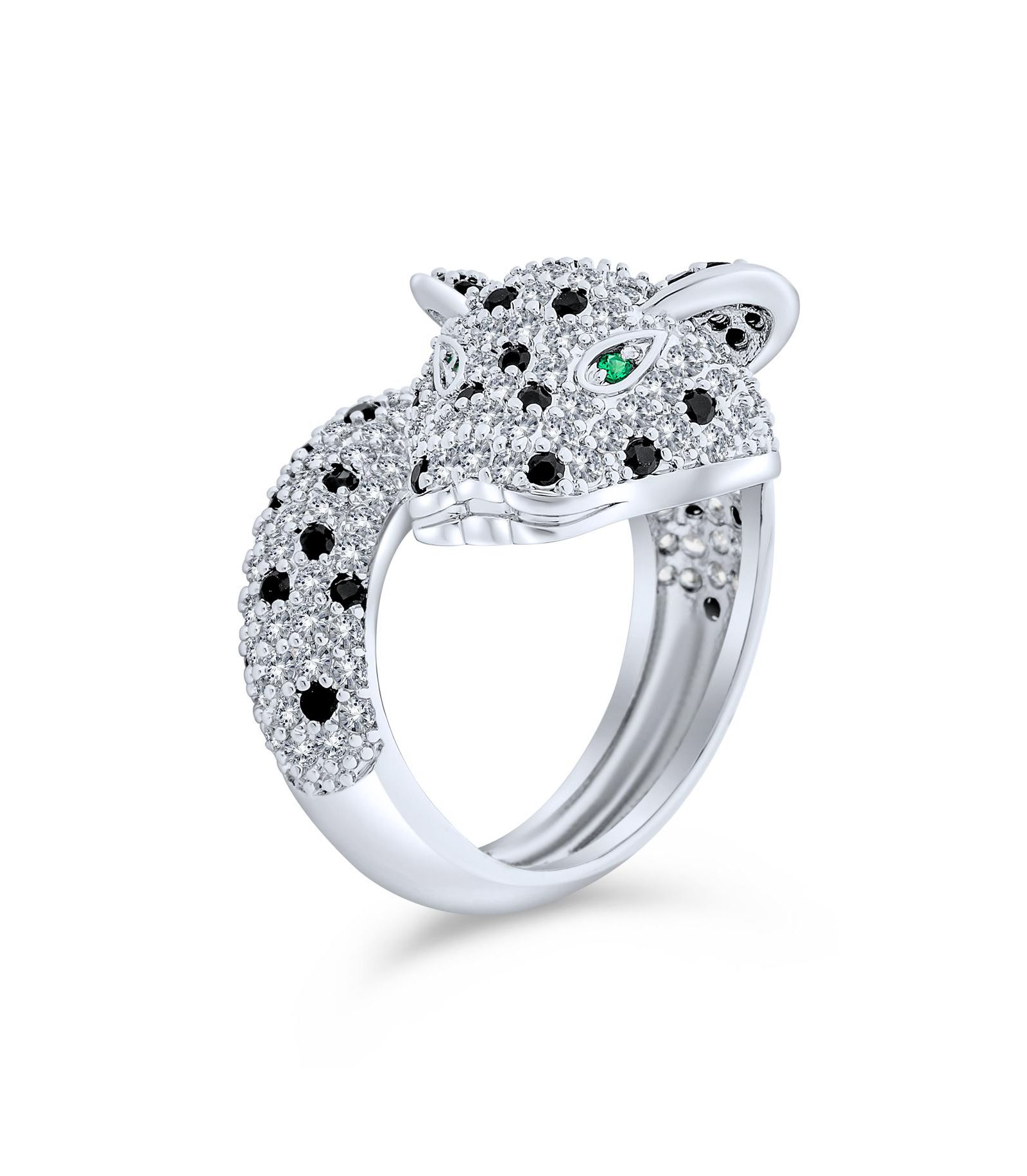 Кольцо Bling Jewelry с кубическим цирконием и леопардом