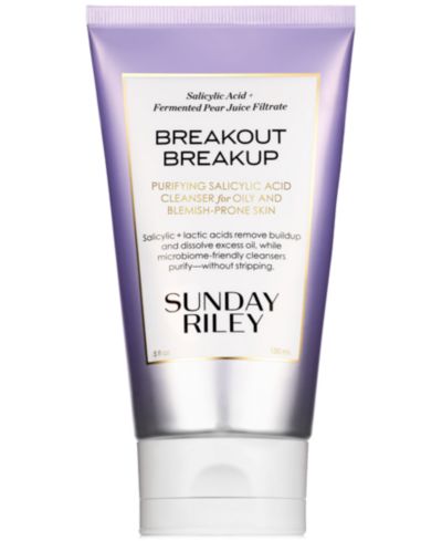 Sunday Riley Очищающее средство с салициловой кислотой Breakout Breakup для жирной и склонной к высыпаниям кожи, 5 oz.