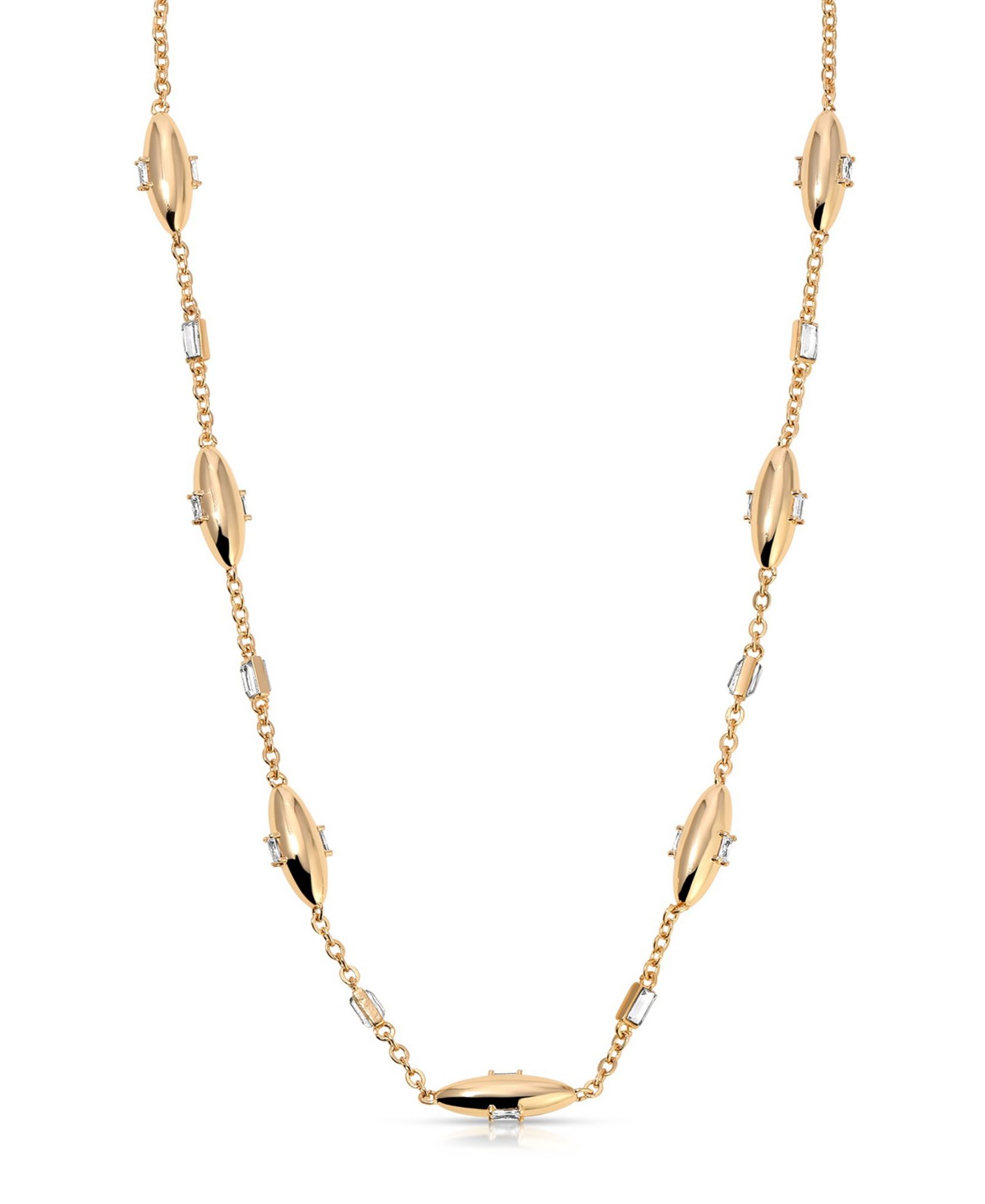 Ожерелье ETTIKA Oval Dome Baguette Crystal Chain Necklace