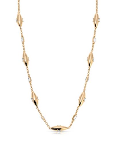 Ожерелье ETTIKA Oval Dome Baguette Crystal Chain Necklace