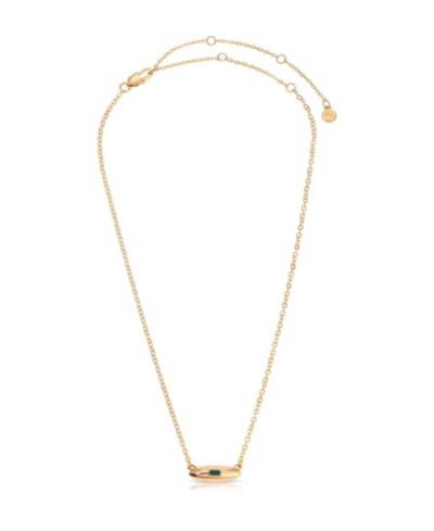 Подвеска ETTIKA Oval Dome Baguette Simple Pendant Necklace