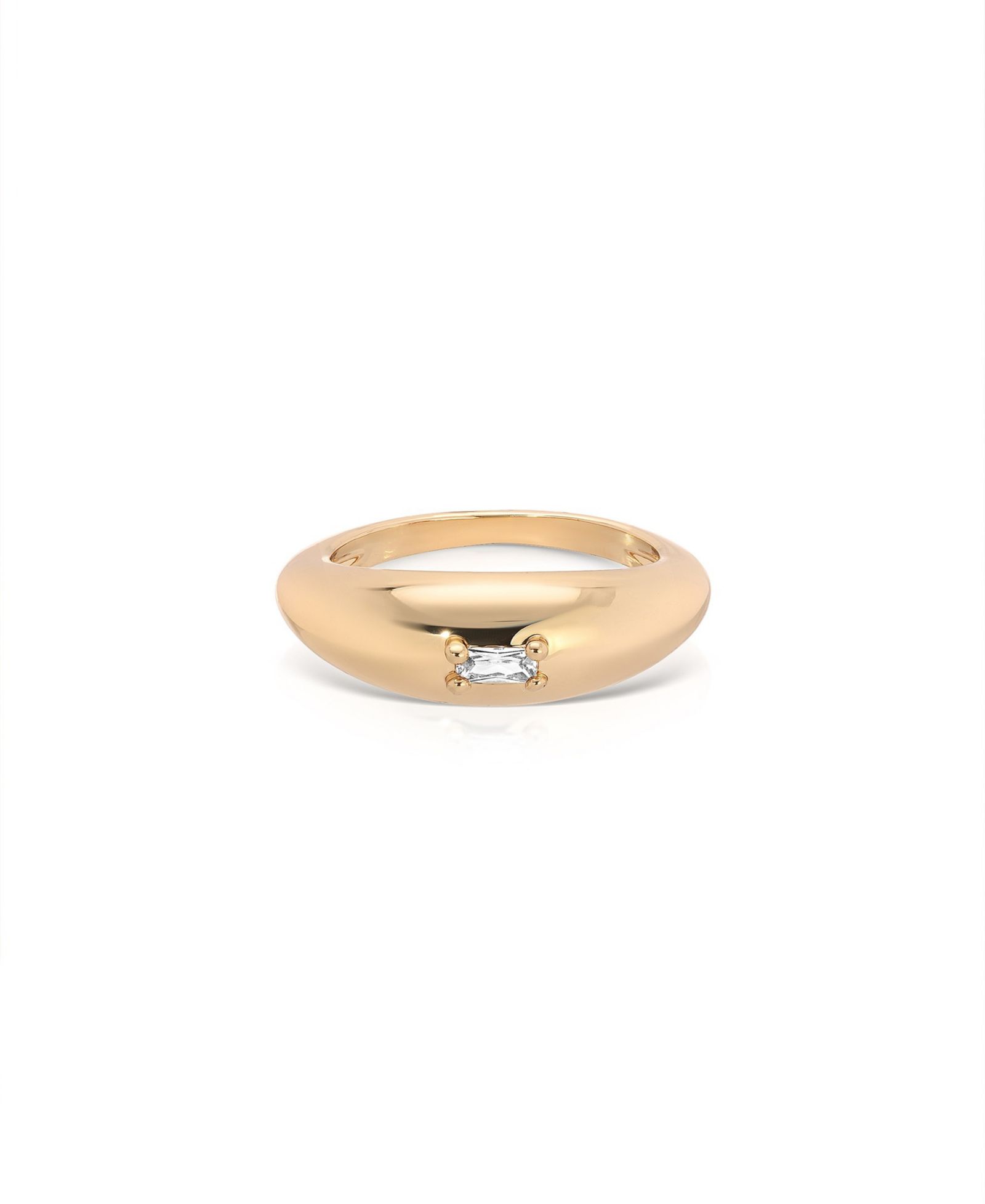 Кольцо ETTIKA Oval Dome Baguette
