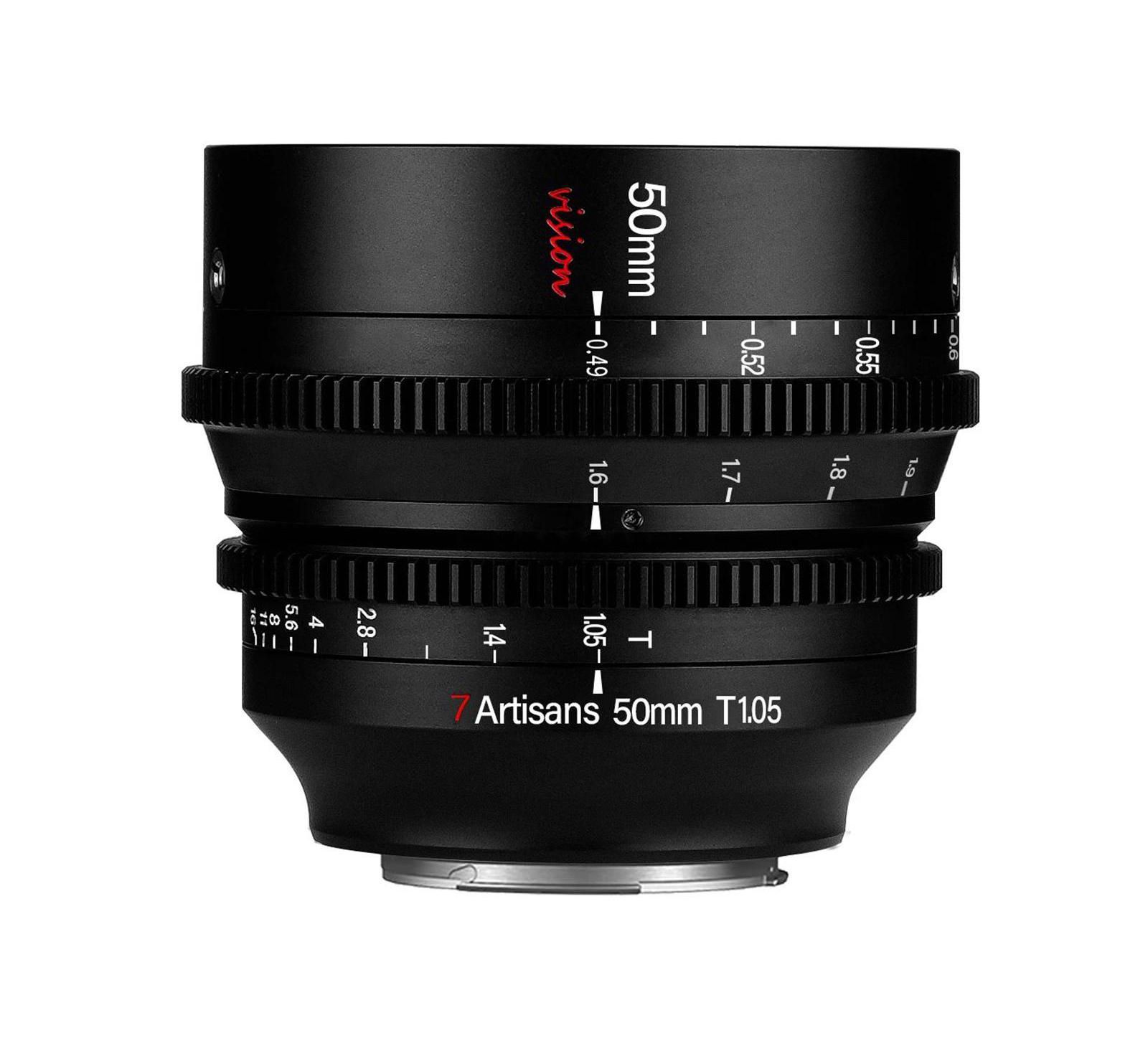 7artisans кинообъектив 50mm T1.05 Vision для Canon RF, черный