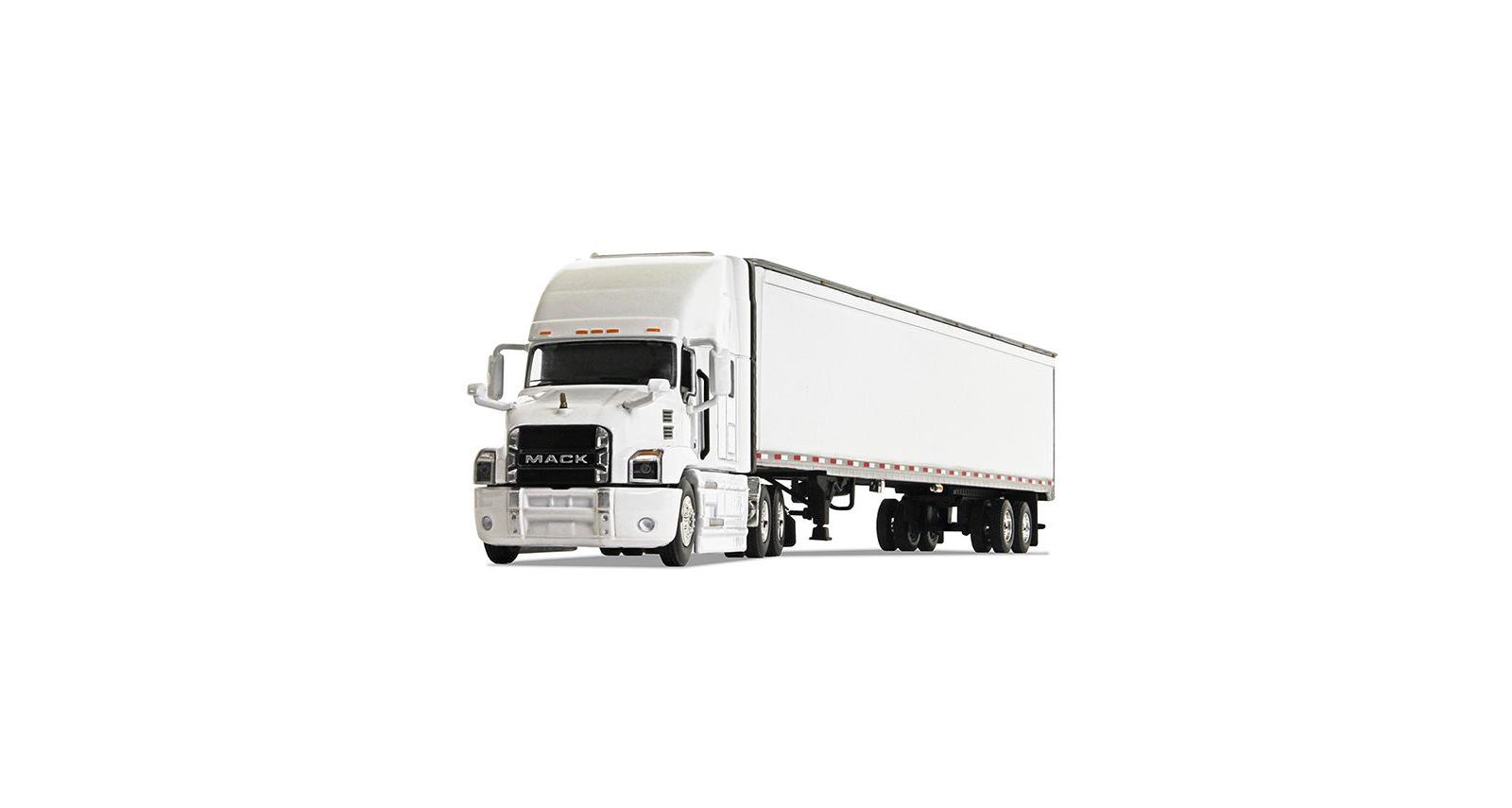 Модель First Gear DCP 1/64 Mack Anthem Sleeper Cab White с 53ft Box Trailer