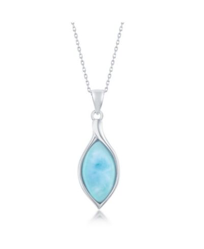 Подвеска Sterling Marquise Larimar Pendant Necklace