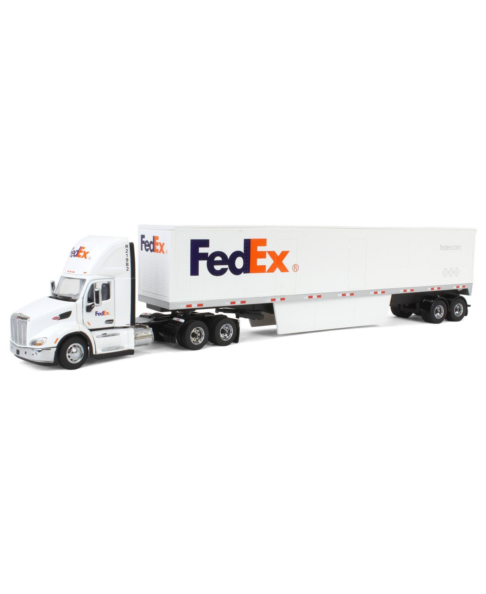 Модель Diecast Masters 1/50 FedEx Peterbilt 579 Day Cab Tandem Axle с 53' Dry Cargo Trailer