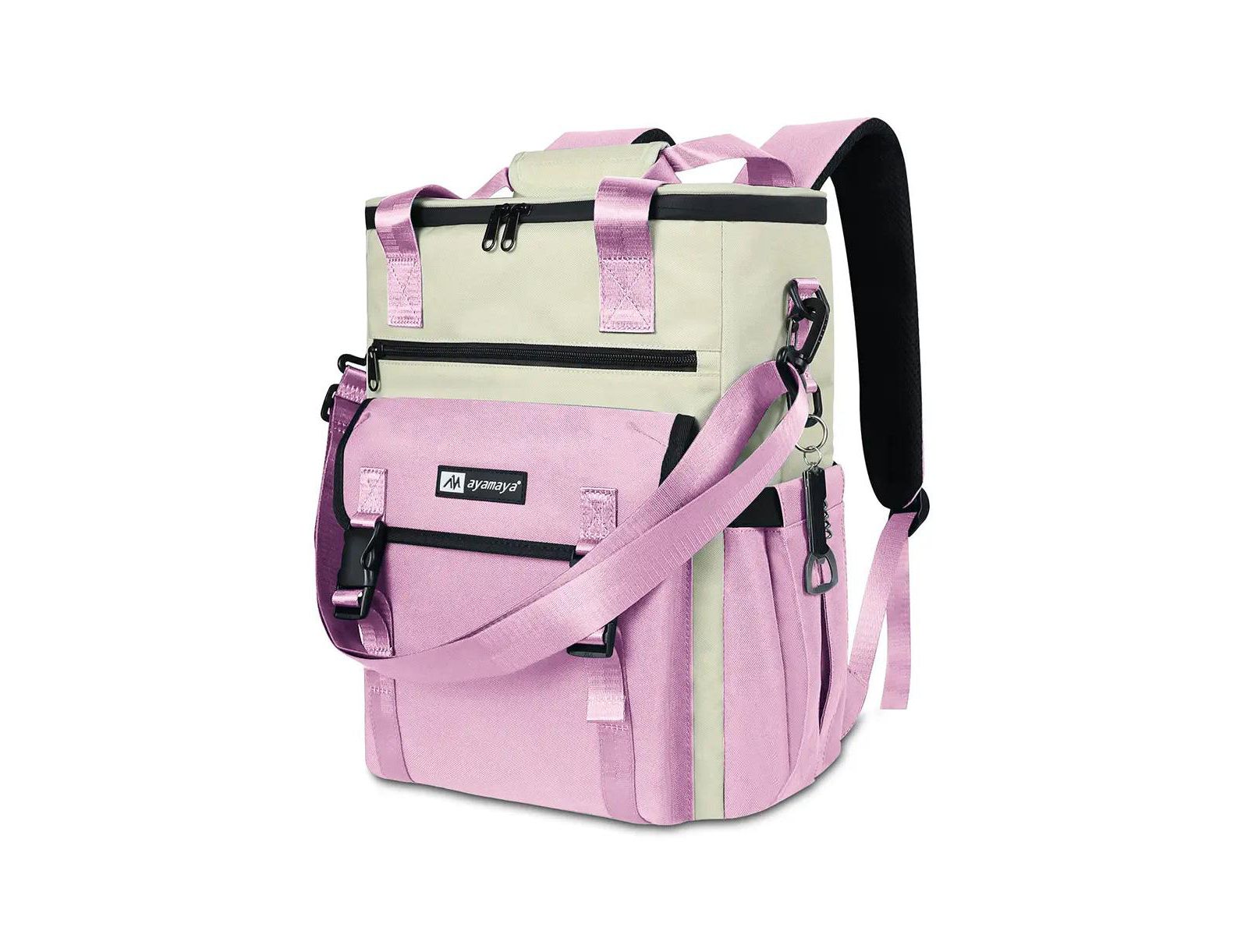 Ayamaya ChillBelle Backpack Cooler for Women Lightweight Insulated Tote with Dual Straps, Waterproof Liner, Wine Bottle Pockets, Leak-Resistant Zipper