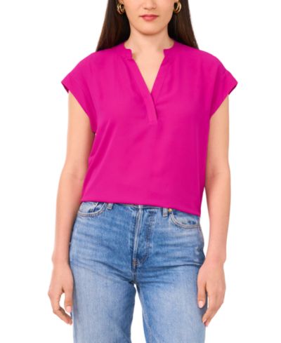 Женский топ Vince Camuto V-Neck Short-Sleeve Pullover