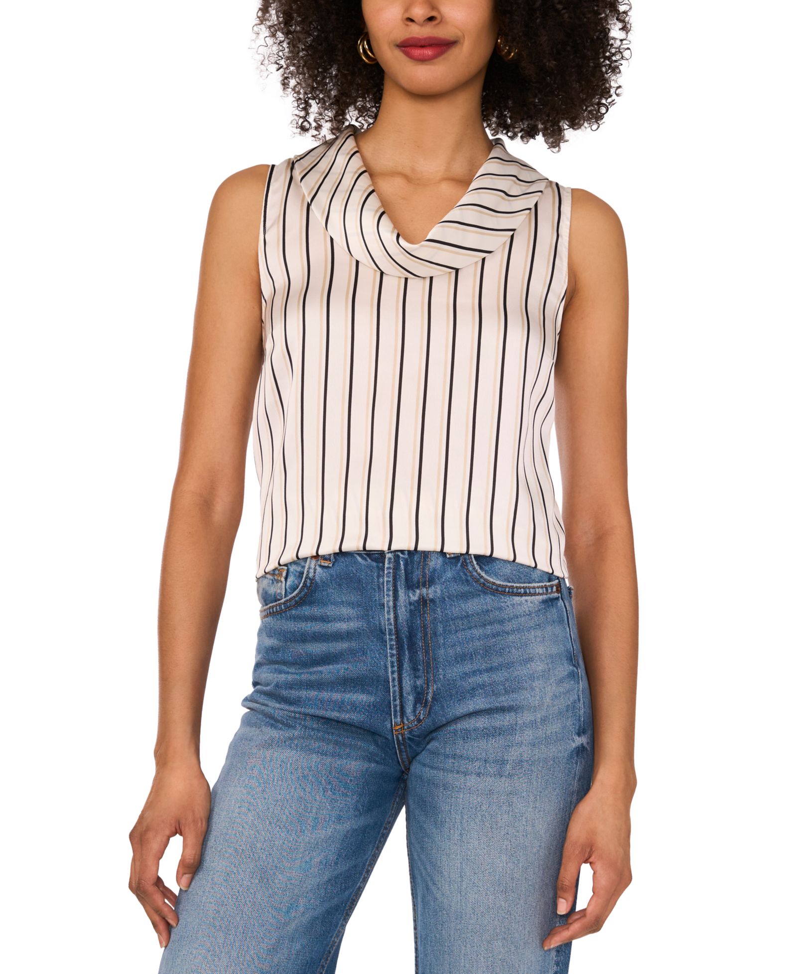 Vince Camuto Women's Sleeveless Cowlneck Blouse