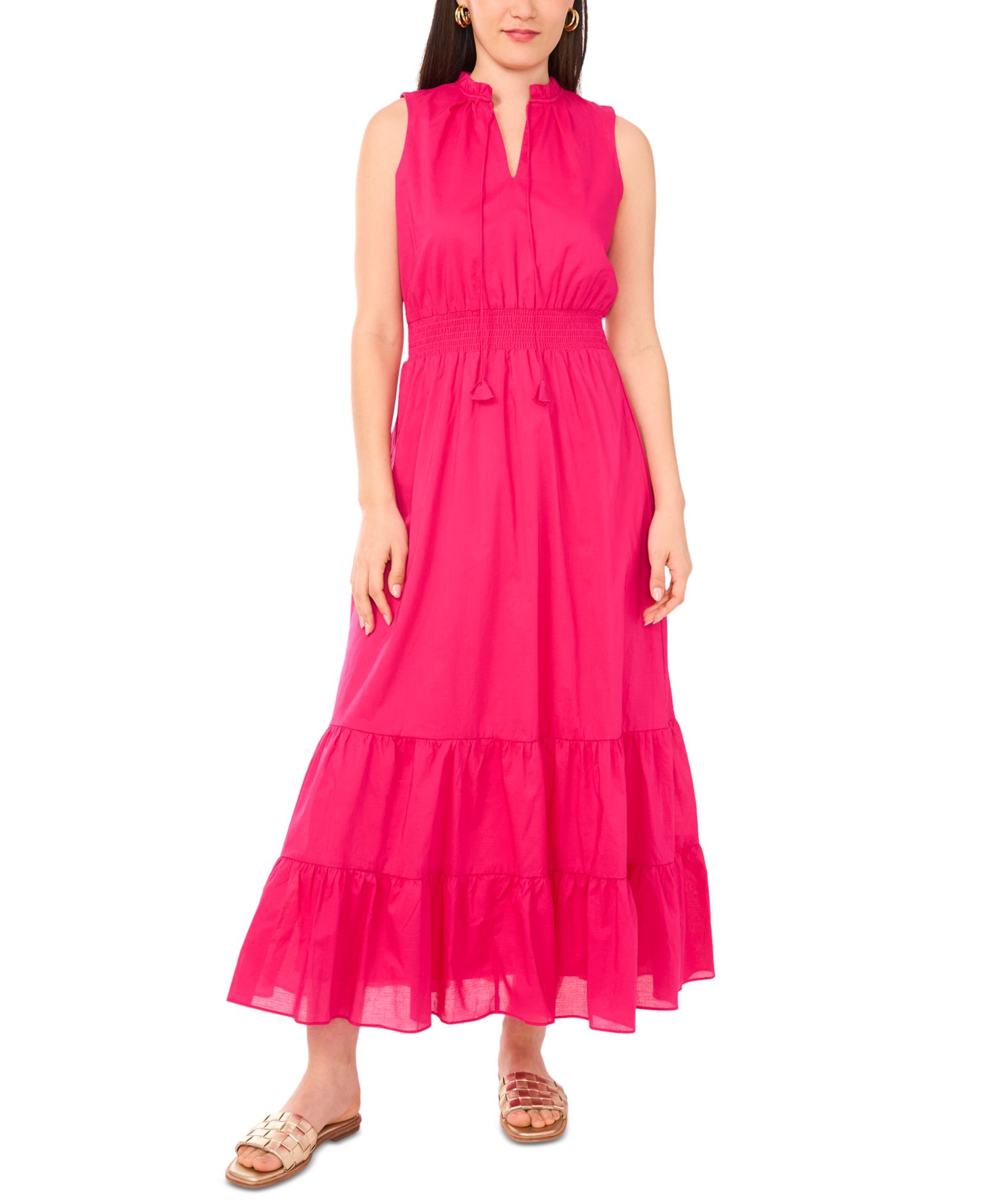 Vince Camuto Women's Cotton Tiered Maxi Dress