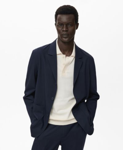 Mango Men's Pockets Slim-Fit Suit Jacket