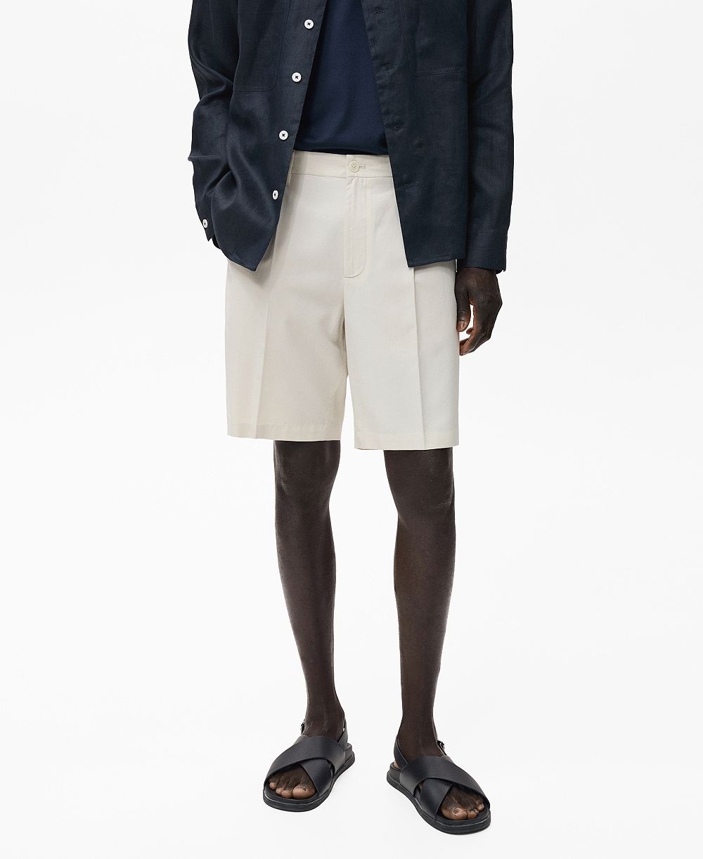 Мужские льняные шорты Mango 9.5" Bermuda