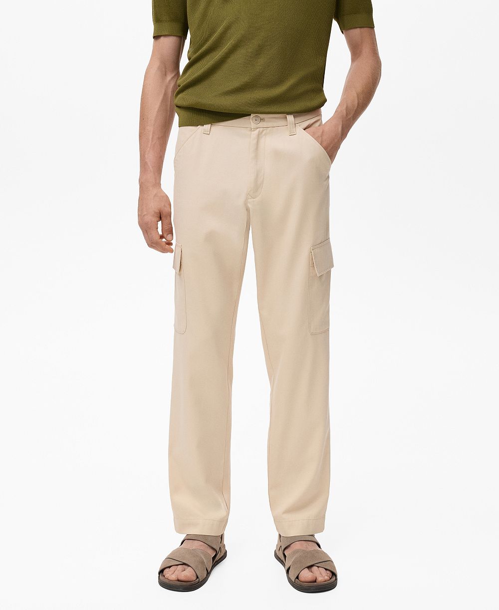 Mango Men's Cotton Lyocell Cargo Pants