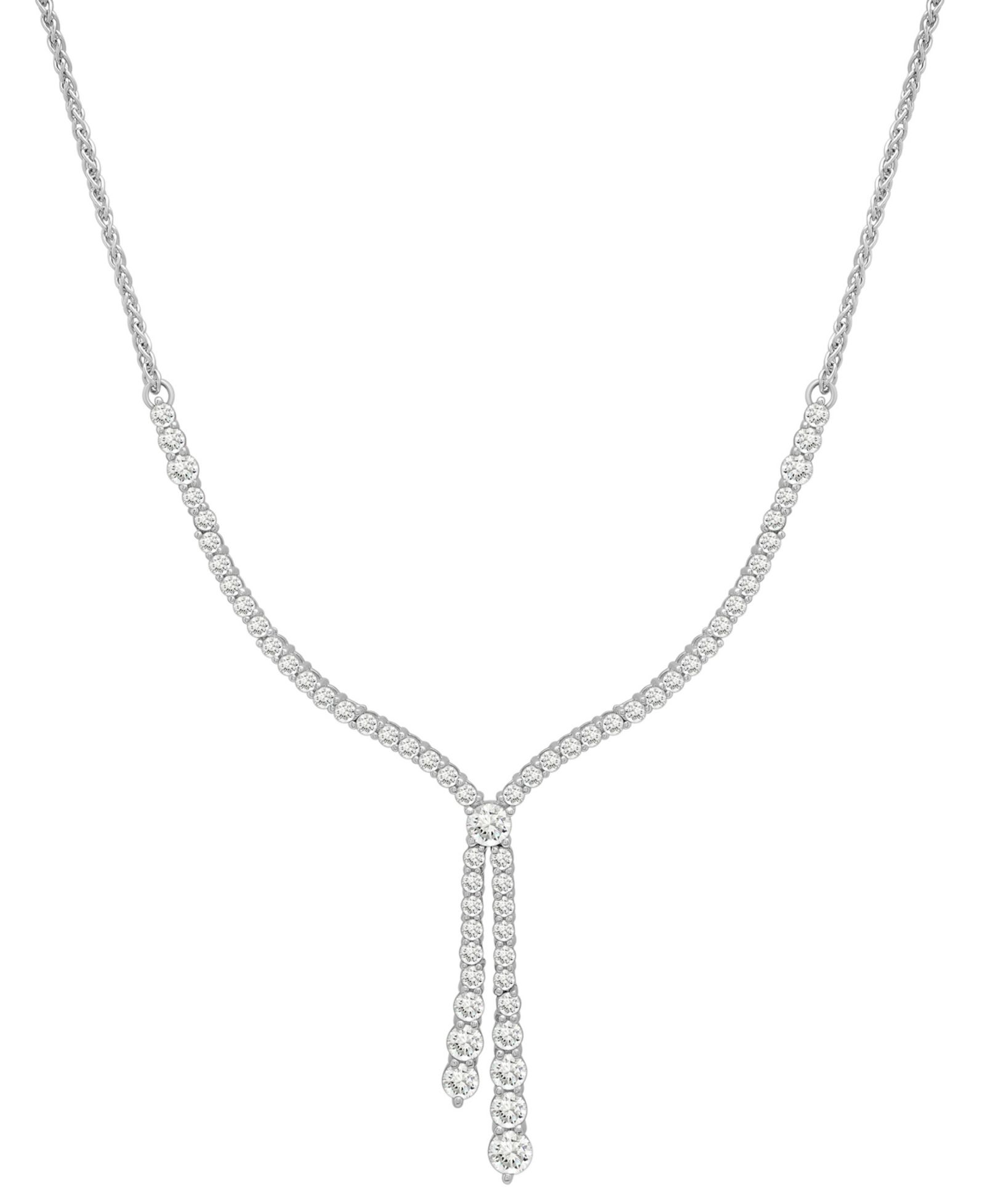 Wrapped in Love™ колье Lariat с бриллиантами в белом золоте 14k