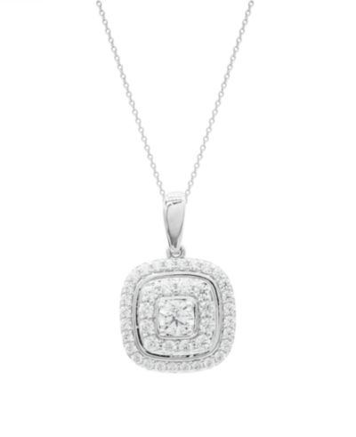 Wrapped in Love™ Diamond Pendant Necklace (1 ct. t.w.) in 14k White Gold, 18" + 2" extender, Exclusively at Macy's