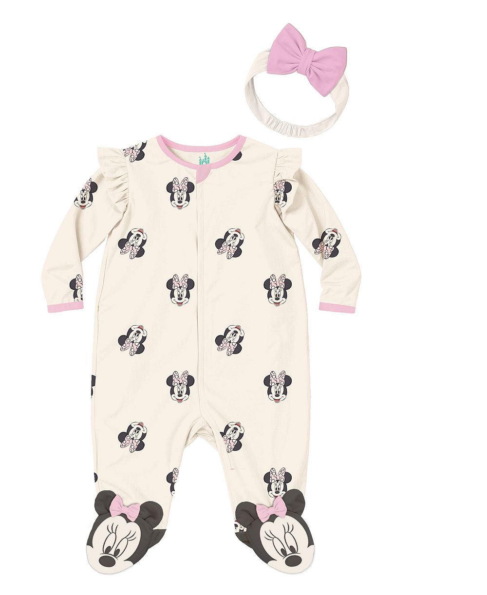 Детский комплект Disney Baby Minnie Mouse: комбинезон и повязка на голову, 2 предмета