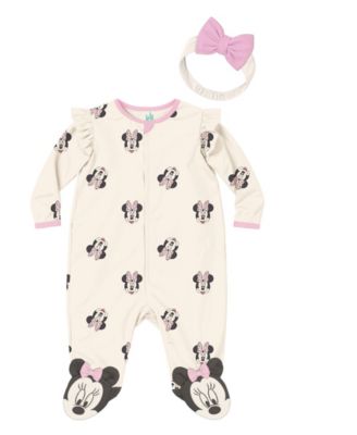 Детский комплект Disney Baby Minnie Mouse: комбинезон и повязка на голову, 2 предмета