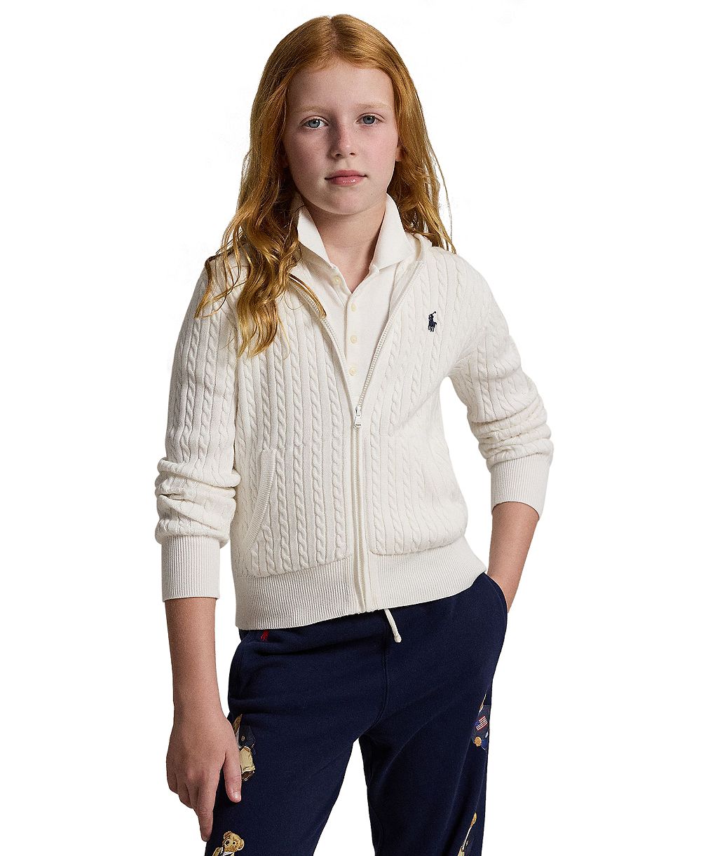 Детский худи Polo Ralph Lauren Mini-Cable с полной молнией