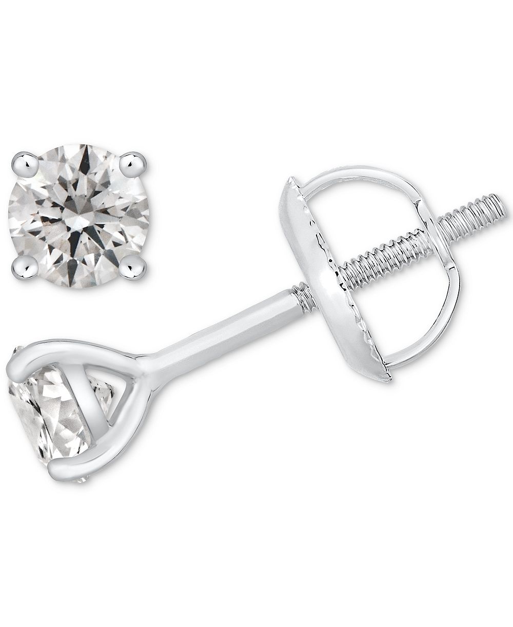 Серьги с бриллиантами GIA Certified 1/2 ct. t.w. в белом золоте 14k
