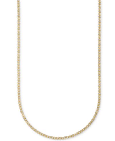 Мужская цепочка-подвеска с алмазной огранкой, 14k Gold Over Sterling Silver, 22"
