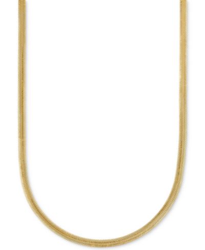 Men's Diamond-Cut Wide Snake Chain Necklace in 14k Gold Over Sterling Silver, 22"