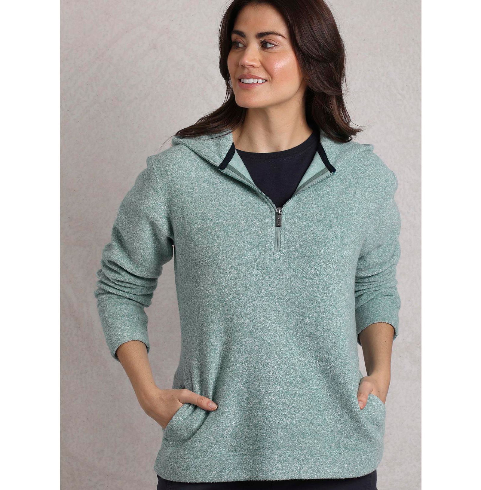 Weird Fish женская толстовка на молнии 1/4 Alisa 1/4 Zip Snow Marl