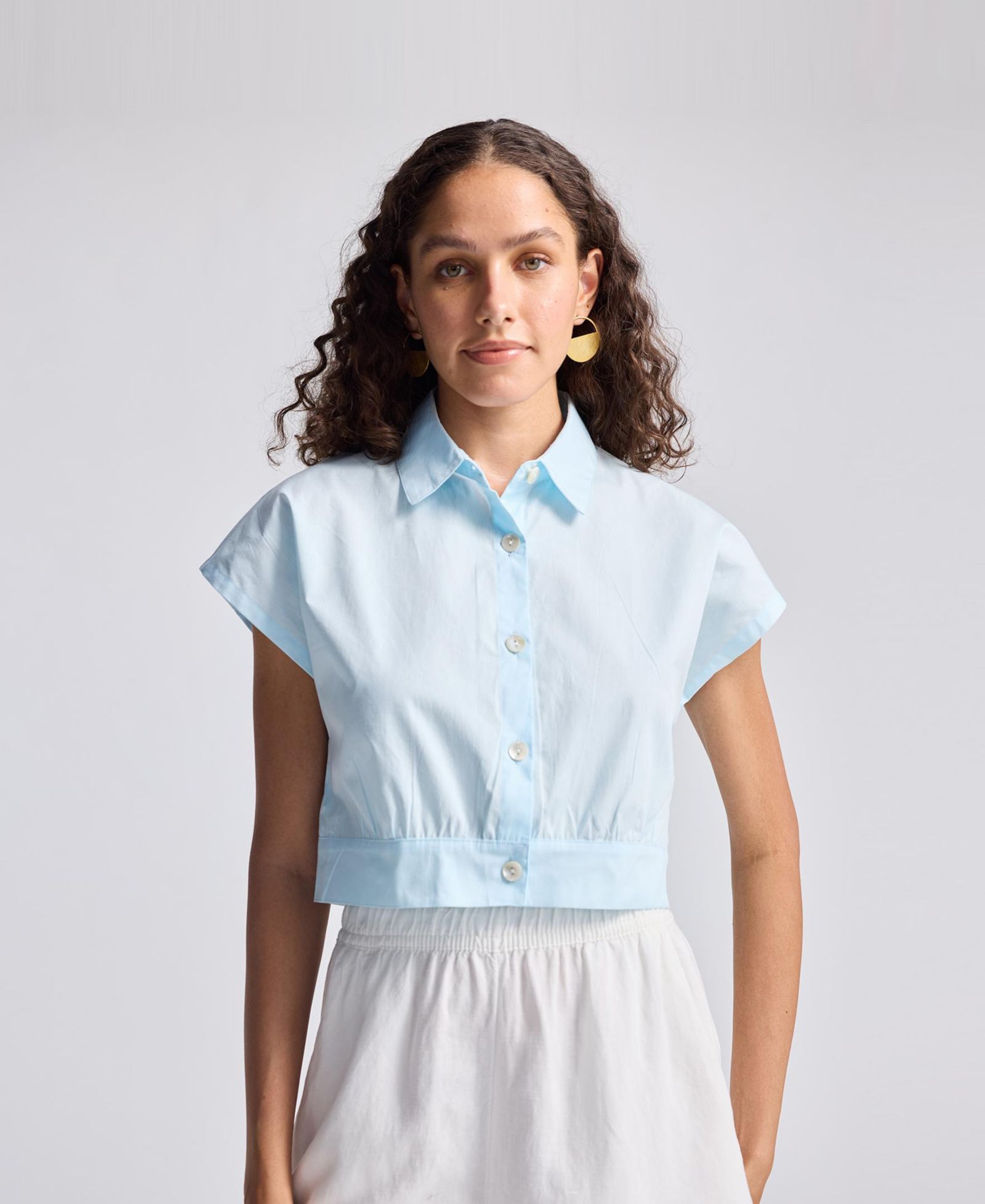 Женский укороченный рубашка-топ Reistor Oversized Crop Shirt