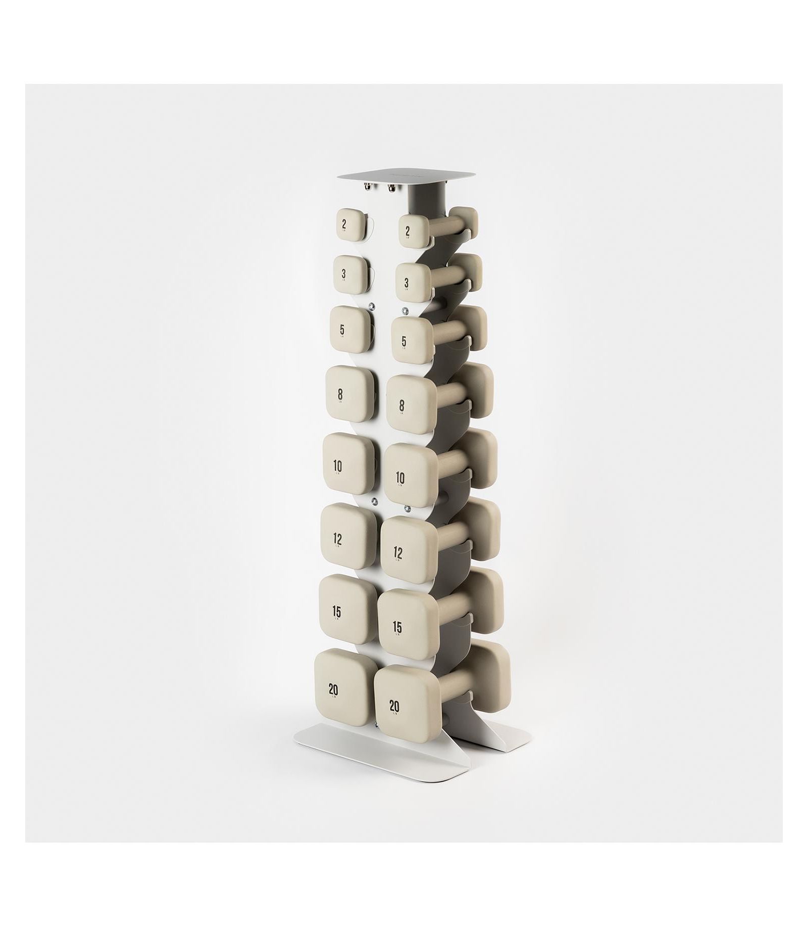 WeGym SafeGrip Dumbbells Full Set with Light Rack