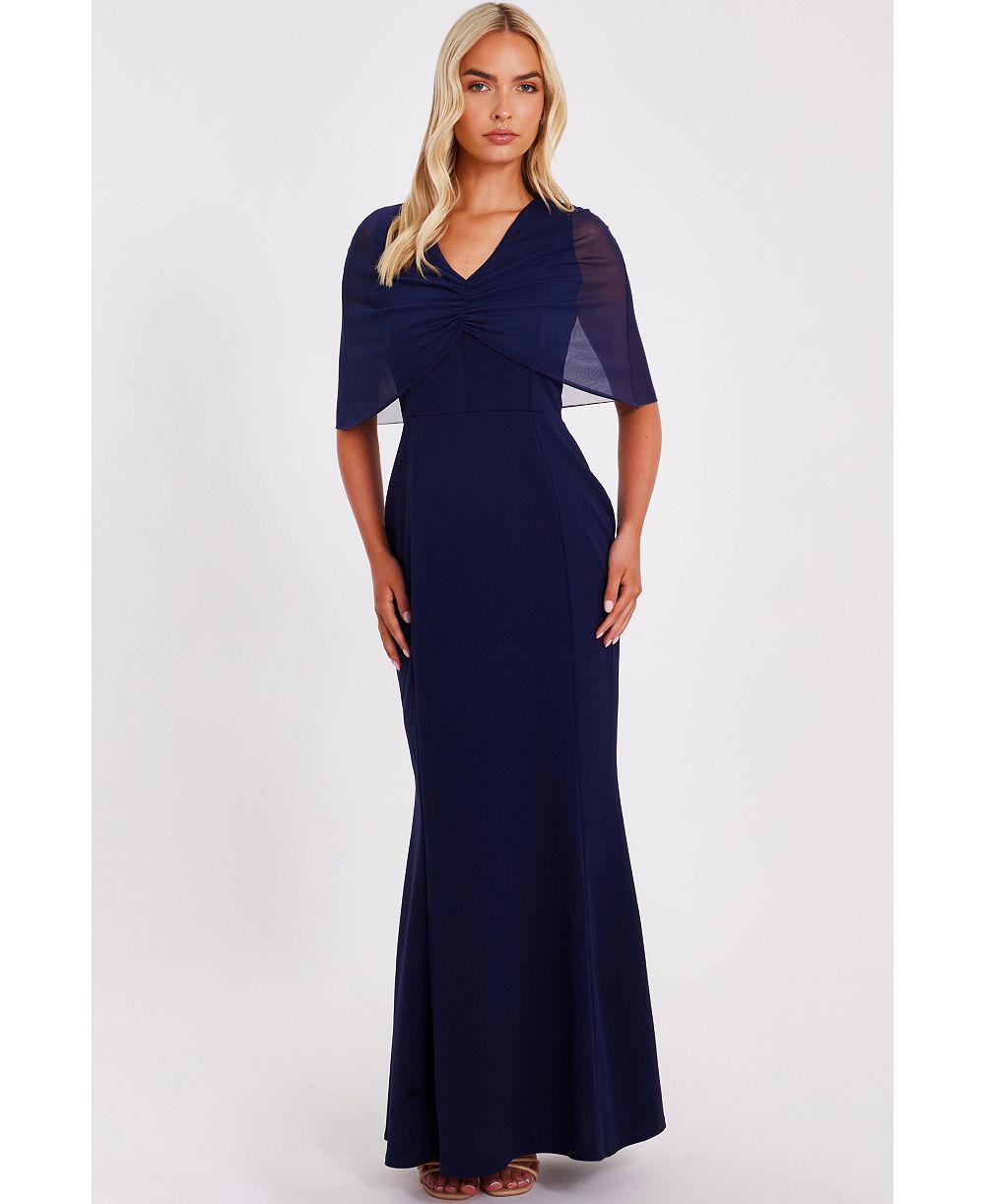 Платье QUIZ Women's Mesh Cape Maxi