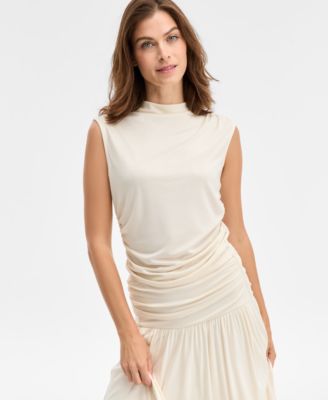 I.N.C. International Concepts Women's Sleeveless High Neck Knit Top, Macy's Exclusive