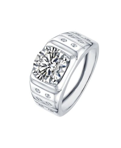 Rachel Glauber Brilliant Clear Cubic Zirconia Cocktail Band Ring