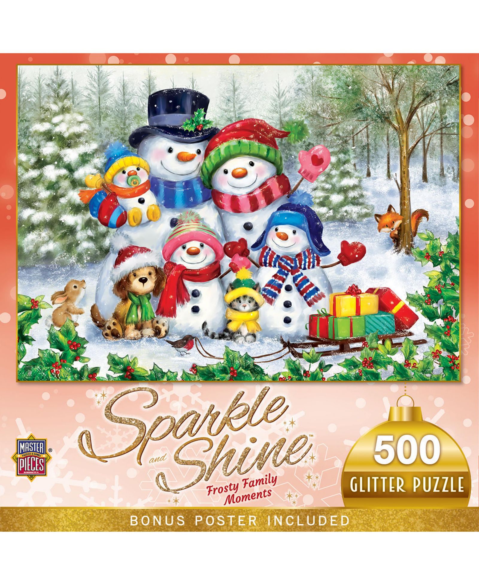 Пазл Sparkle & Shine Frosty Family Moments 500 Piece Glitter Jigsaw Puzzle