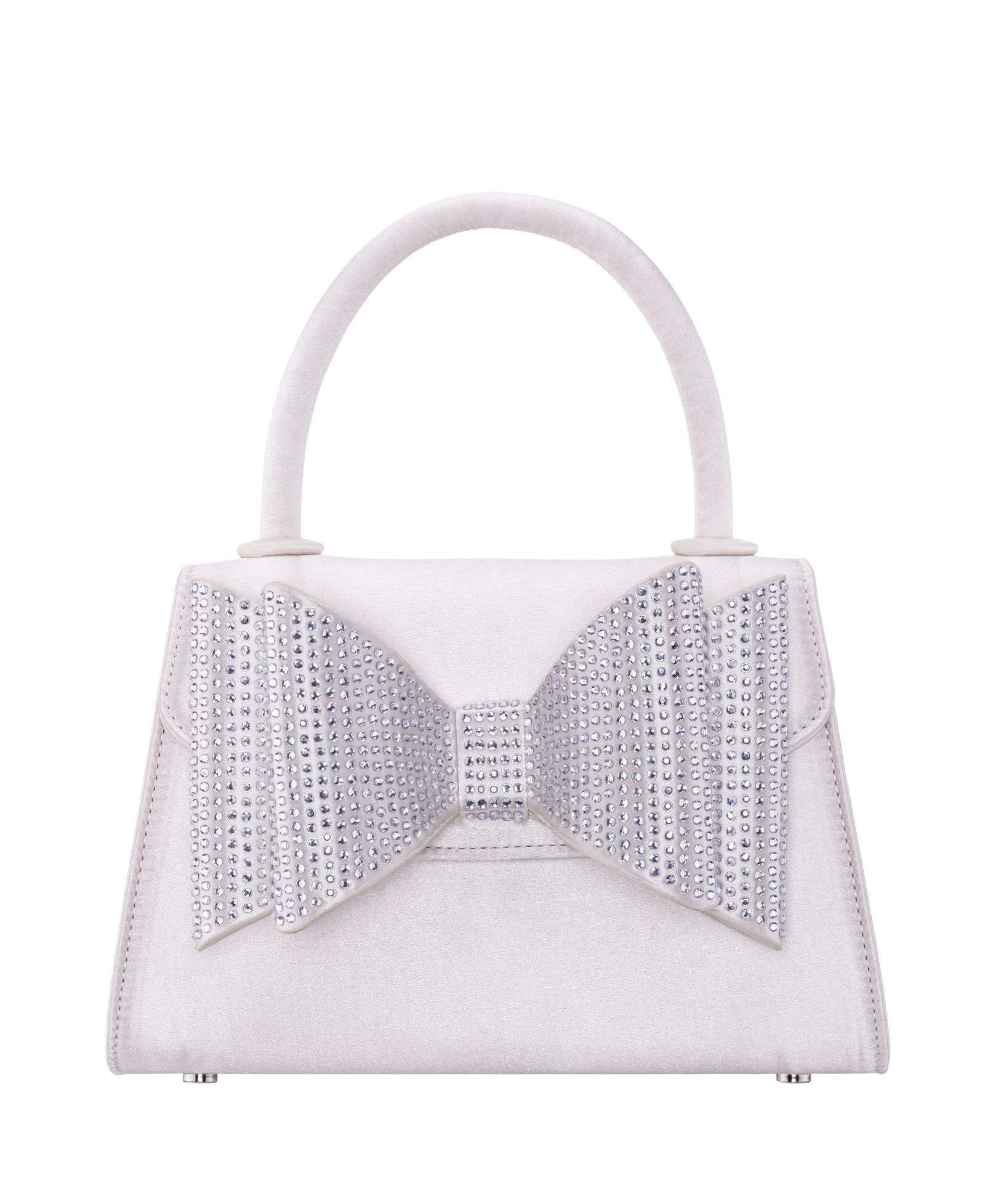 Nina Crystal Double Bow Handheld Satchel Bag