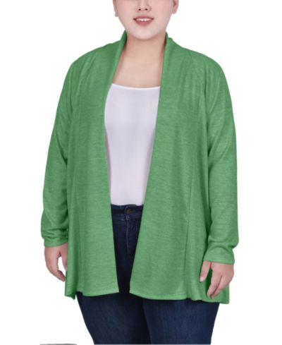 NY Collection Plus Size Long Sleeve Cardigan Sweater