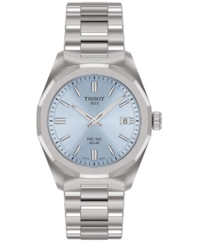Женские часы Tissot Swiss PRC 100 Solar Stainless Steel Bracelet 34mm