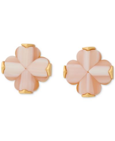 kate spade new york Серьги-гвоздики Gold-Tone Spade Flower